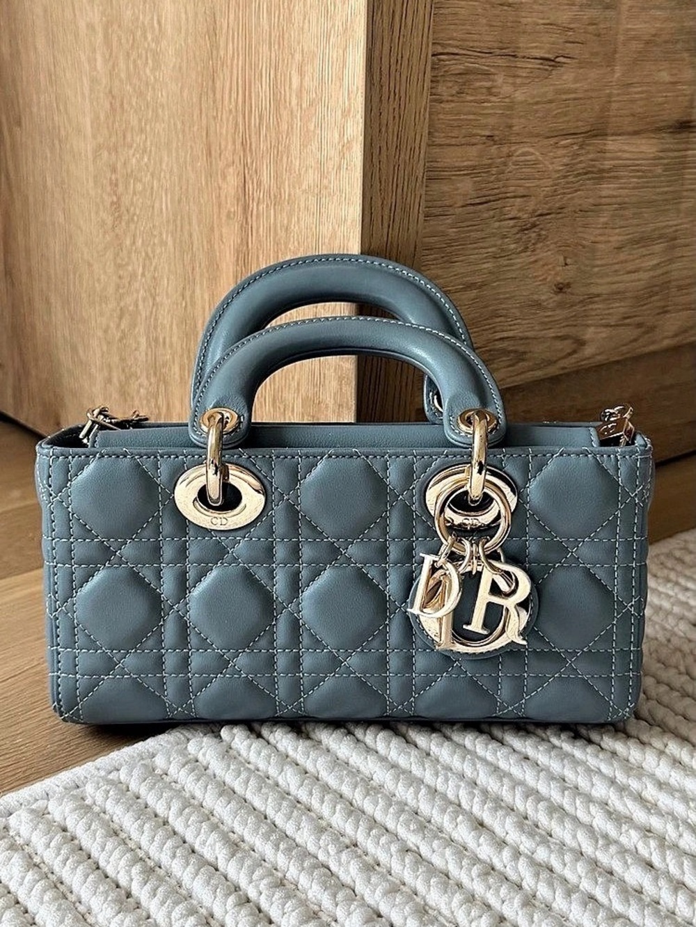 Dior Small Lady D-Joy Bag Shoulder Bag in Blue
